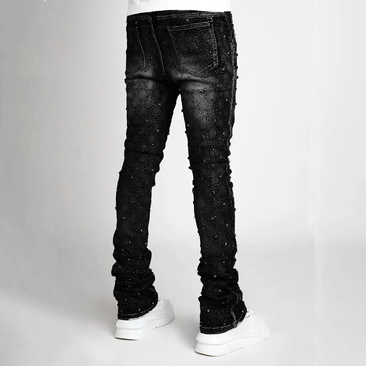 ENXO – 2025 Men’s Stretch Pearl Denim Jeans | Fashion Straight-Leg Jogger Style