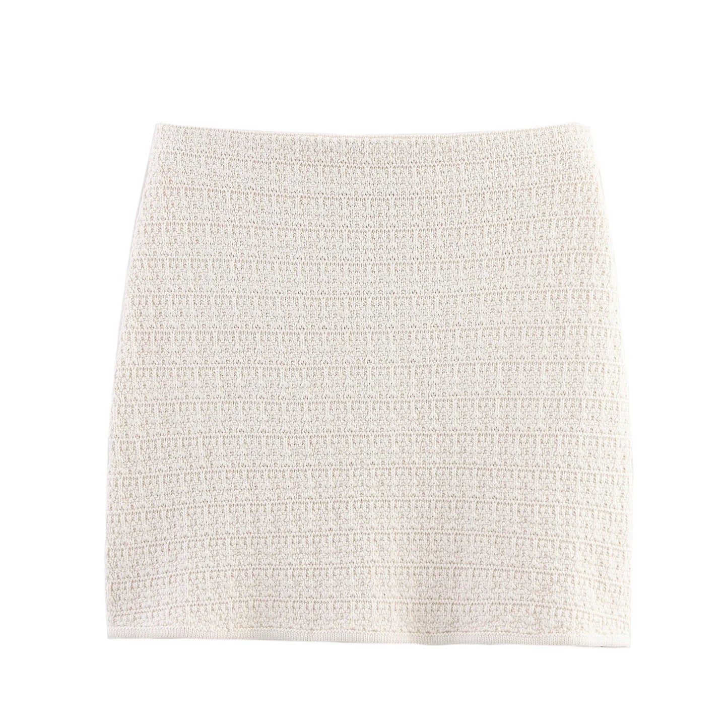 New European And American Style Fashionable Knitted Texture Vest Casual Mini Skirt Set