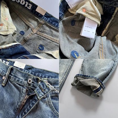ENXO – Men’s Vintage Slim Fit Jeans | Embroidered Washed Denim, Y2K Autumn Casual Style