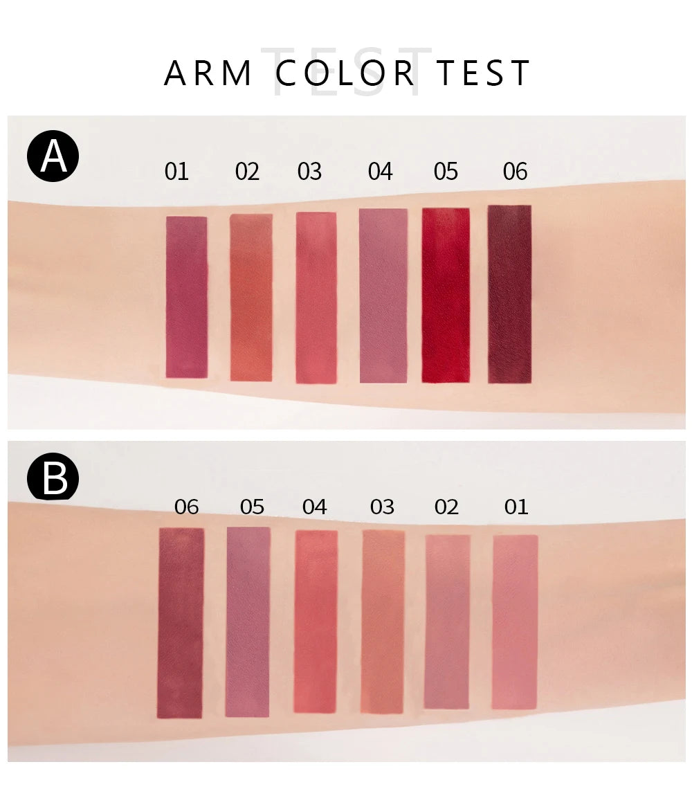 ENXO – HANDAIYAN 6-Piece Matte Liquid Lipstick Set | Long-Lasting, Non-Stick, Fade-Resistant Gift Box