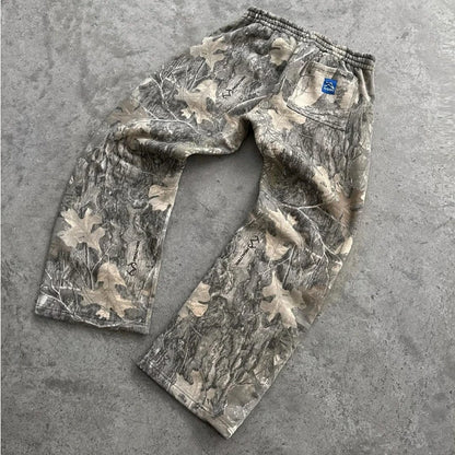 ENXO – Y2K Camo Baggy Sweatpants | Unisex Oversized Streetwear, Hip Hop High Street Style