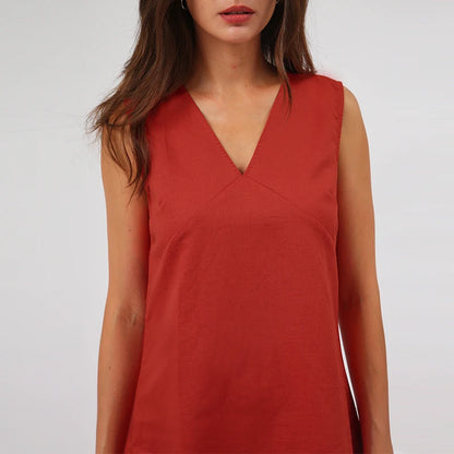 Vintage Linen Women's Dress Elegant Summer 2025 Sexy V-neck Short Beach Streetwear Dresses Mini Female Clothing Sundress Vestido