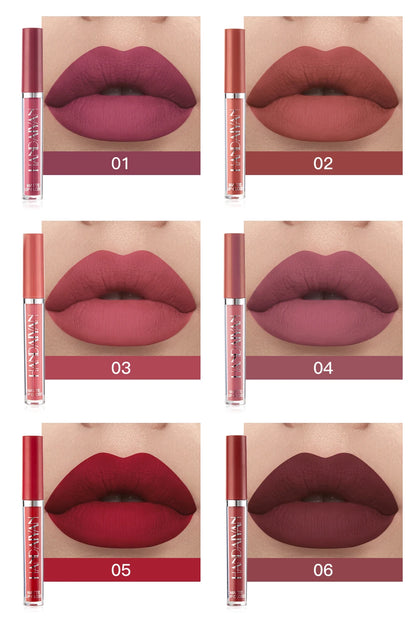 ENXO – HANDAIYAN 6-Piece Matte Liquid Lipstick Set | Long-Lasting, Non-Stick, Fade-Resistant Gift Box