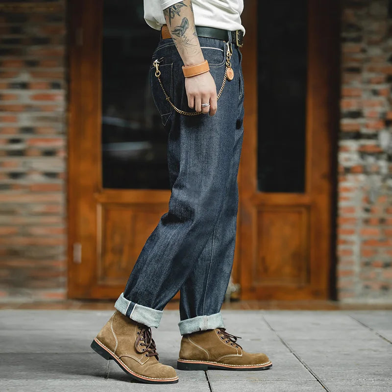 ENXO – Maden Men’s Blue Vintage Straight-Leg Jeans | Red Ear Denim, Original Autumn/Winter Style