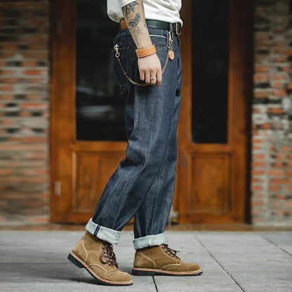 ENXO – Maden Men’s Blue Vintage Straight-Leg Jeans | Red Ear Denim, Original Autumn/Winter Style