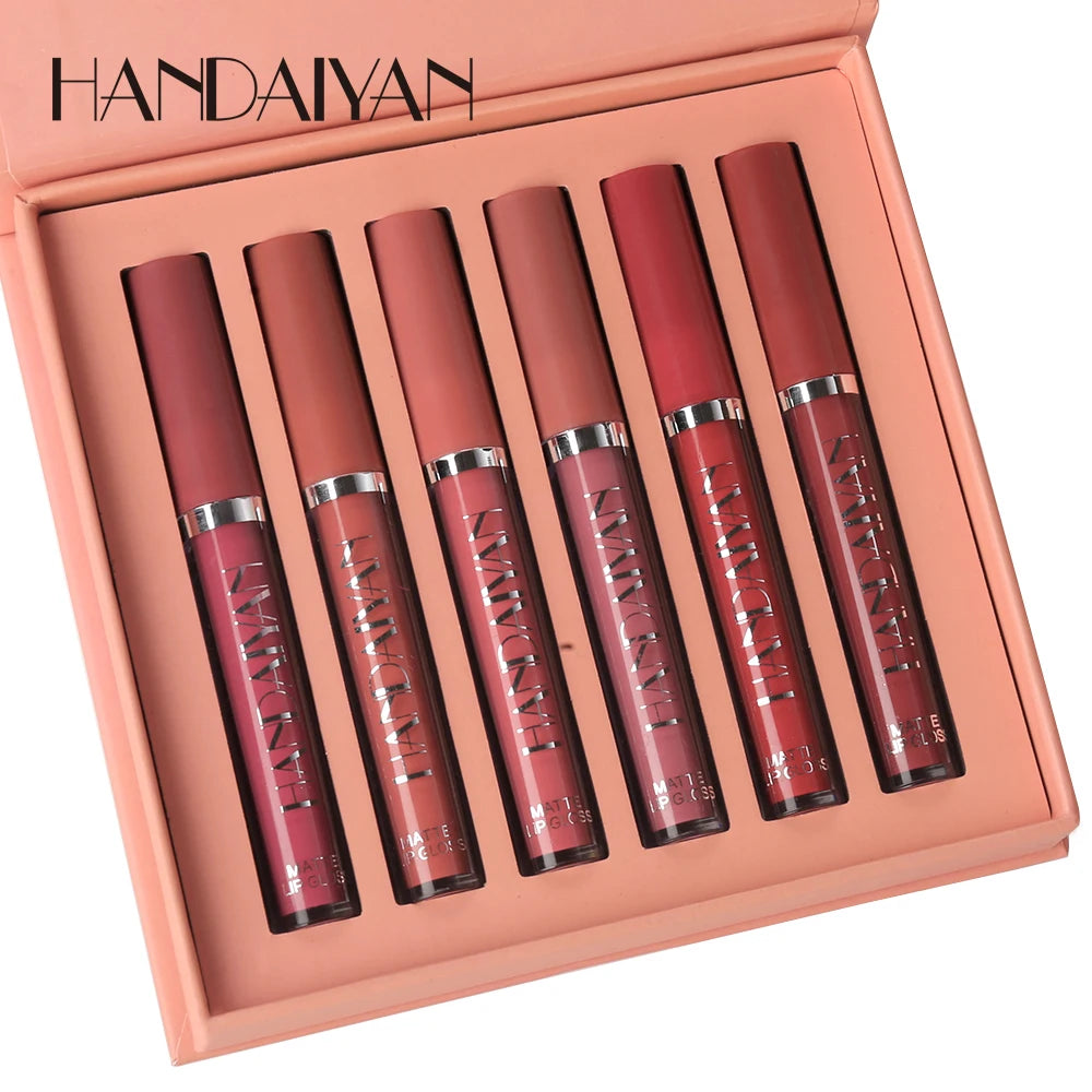 ENXO – HANDAIYAN 6-Piece Matte Liquid Lipstick Set | Long-Lasting, Non-Stick, Fade-Resistant Gift Box