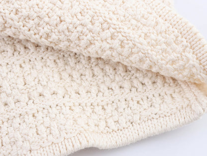 New European And American Style Fashionable Knitted Texture Vest Casual Mini Skirt Set