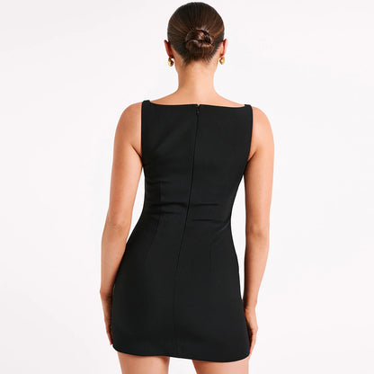 ENXO – Sexy Sleeveless Bodycon Mini Dress with Zipper | Y2K Summer 2024 Party & Birthday Look