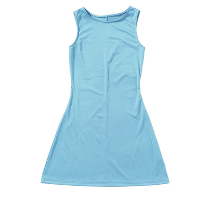 Woman Dress Sleeveless Knit Slim A-Line Female O-Neck Seveless Mini Dresses Sheath 2024 Summer Clothing Streetwear Y2K Qtraf2411