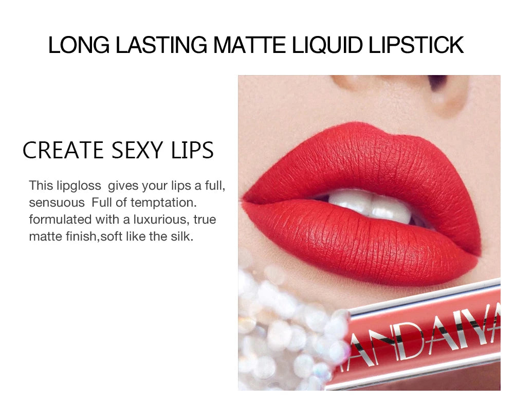 ENXO – HANDAIYAN 6-Piece Matte Liquid Lipstick Set | Long-Lasting, Non-Stick, Fade-Resistant Gift Box