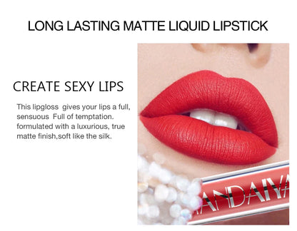 ENXO – HANDAIYAN 6-Piece Matte Liquid Lipstick Set | Long-Lasting, Non-Stick, Fade-Resistant Gift Box