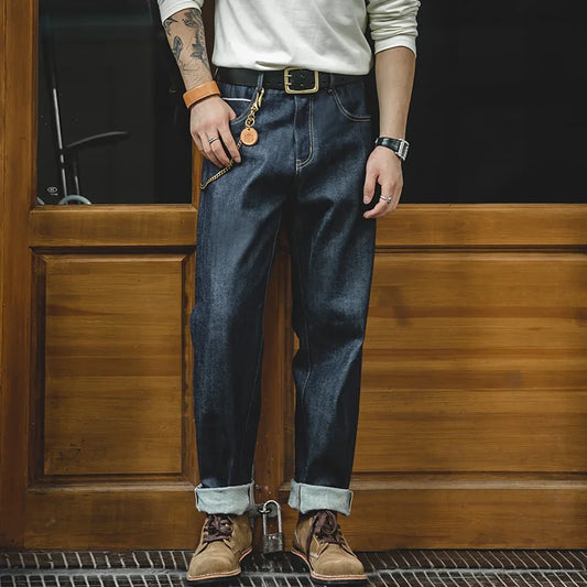 ENXO – Maden Men’s Blue Vintage Straight-Leg Jeans | Red Ear Denim, Original Autumn/Winter Style